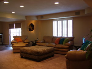Basement remodel living room