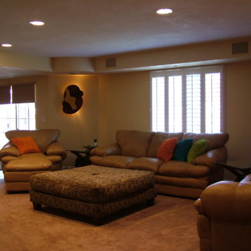 Basement remodel living room